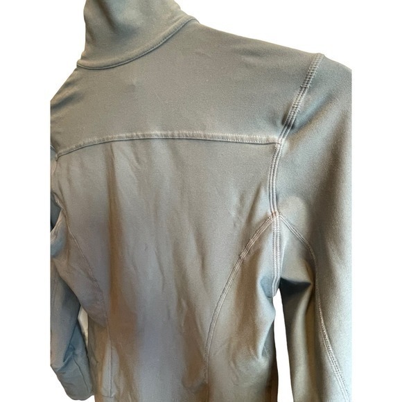 Nike Fit Dry Women's Grey Blue & Bright Blue Full Zip Athletic Collared Jacket - Picture 10 of 11